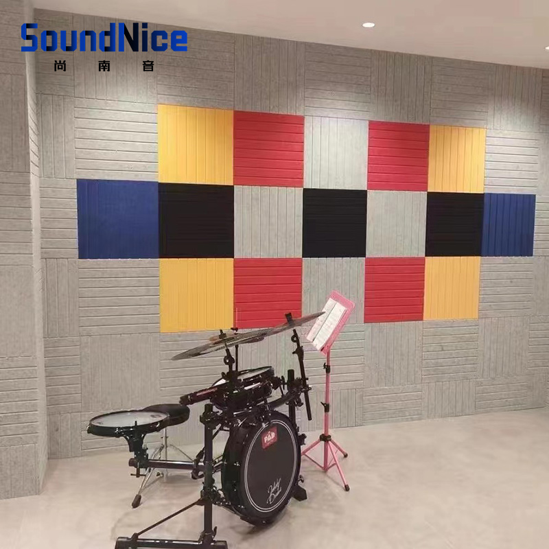 V Grooved Carving Polyester Acoustic Panel