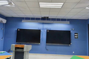 School multimedia classroom installation polyester board Perforated PET acoustic panel 