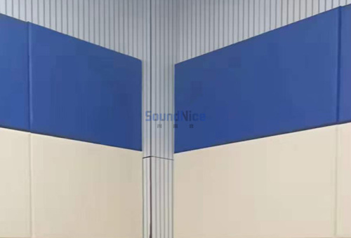 Interrogation room-installation of Fabric Acoustic Panel + Grooved Acoustic Panel