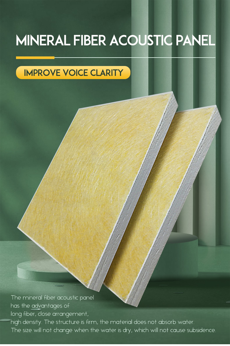 Mineral fiber acoustic panel