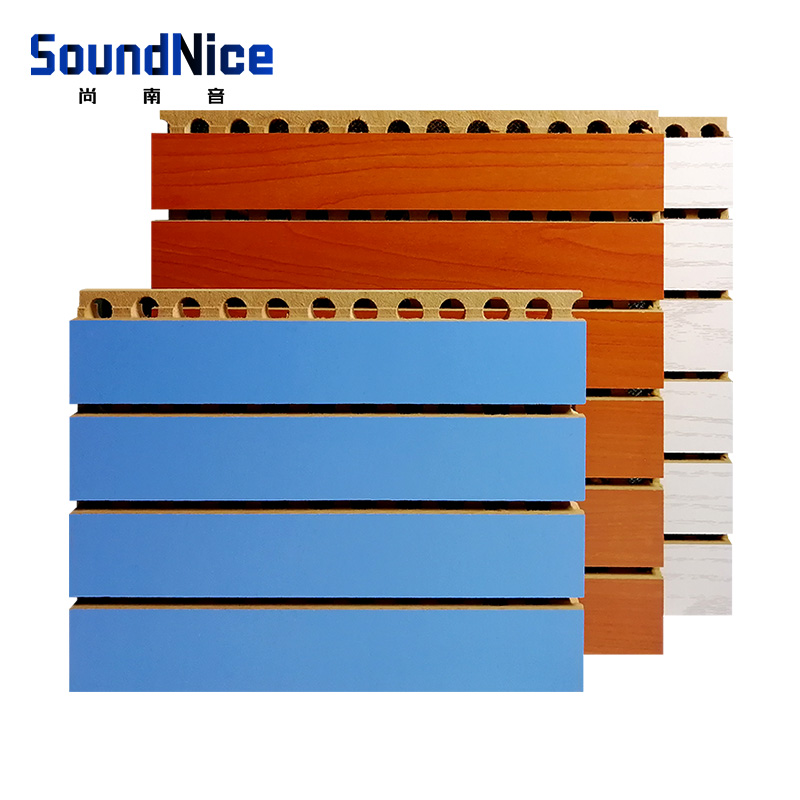 wooden grooved acoustic panel