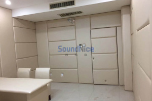 Interrogation room anti collision fabric acoustic panels