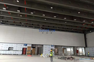 Hangzhou Yuhang district sports center  wall fabric acoustic panel Installation