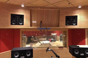 Recording Studio Installation grooved acoustic panels+Perforated Acoustic Panel